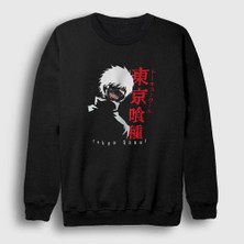 Presmono Unisex Siyah Anime Tokyo Ghoul Sweatshirt