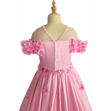 Zühre Balaban Giyim Pink Flora Dress Zb Kids