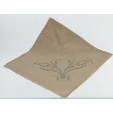 Mom Collection Taşlı Lüx Eşarp - Sütlü Kahve - Lale Desen