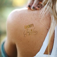 Artikel Team Bride Tattoo Gold - Gelin Takımı Set Geçici Dövme 20 Adet