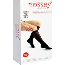 Rossey Micro Orta Kalın(40 D) Dizaltı Çorap-Vizon 86-(12 Çift)