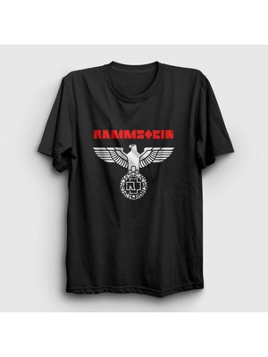 Presmono Unisex Siyah Eagle Rammstein T-Shirt