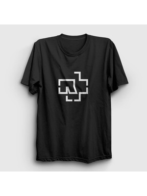 Presmono Unisex Siyah Logo Rammstein T-Shirt