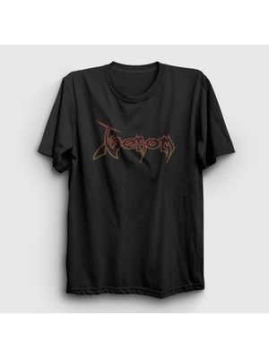 Presmono Unisex Siyah Logo Venom T-Shirt