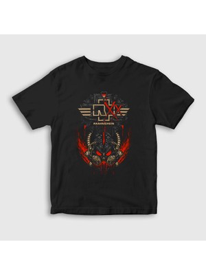 Presmono Unisex Çocuk Siyah Zwanzig Rammstein T-Shirt