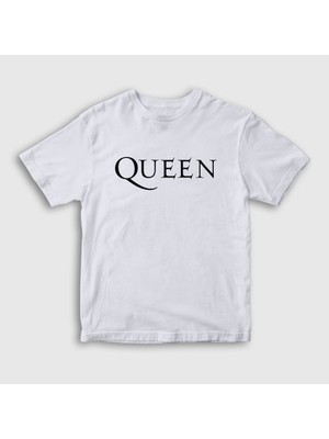 Presmono Unisex Çocuk Beyaz Solo Queen T-Shirt