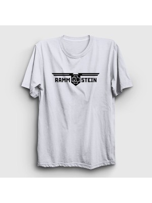 Presmono Unisex Beyaz Wings Rammstein T-Shirt