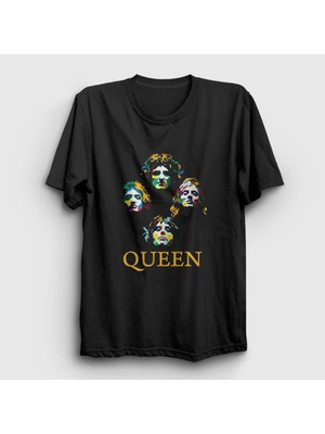 Presmono Unisex Siyah Colors Queen T-Shirt