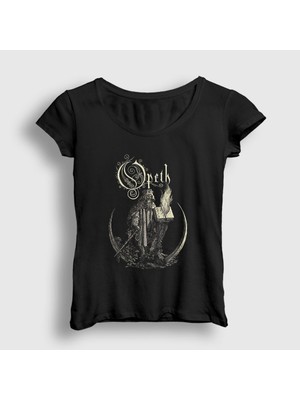 Presmono Kadın Siyah Faith Opeth T-Shirt
