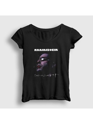 Presmono Kadın Siyah Till Lindemann Rammstein T-Shirt