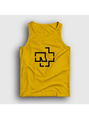Presmono Unisex Sarı Logo Rammstein Atlet