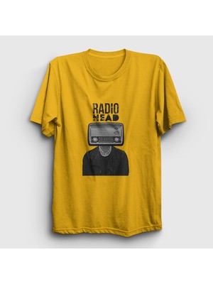 Presmono Unisex Sarı Radio Radiohead T-Shirt