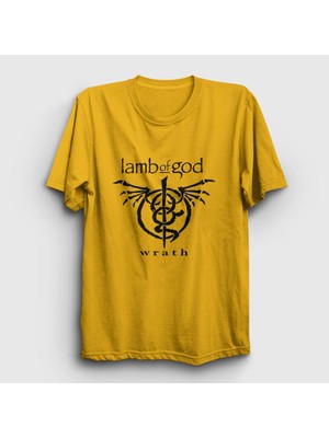 Presmono Unisex Sarı Wrath Lamb Of God T-Shirt