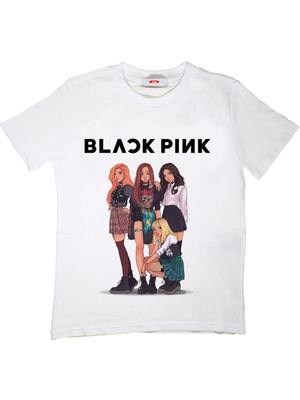 TakeTshirt Blackpink Anime Çocuk Tişört Beyaz Unisex