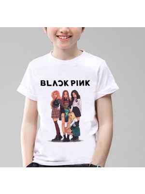 TakeTshirt Blackpink Anime Çocuk Tişört Beyaz Unisex