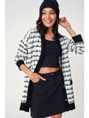 Bigdart 10298 Tüvil Görünümlü Triko Hırka