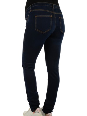 Vavien Slim Fit Likralı Hamile Jean Koyu Mavi Pantolon 1024