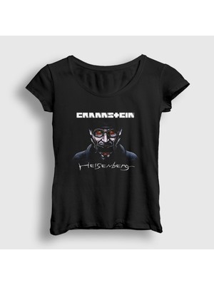 Presmono Kadın Siyah Heisenberg Rammstein T-Shirt