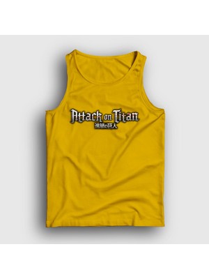 Presmono Unisex Sarı Logo Anime Attack On Titan Atlet
