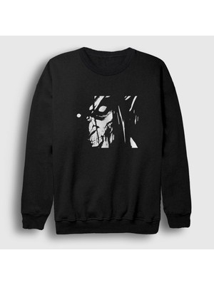 Presmono Unisex Siyah Rage Anime Attack On Titan Sweatshirt