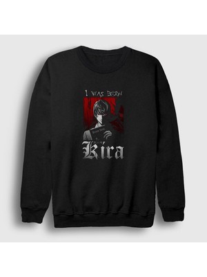 Presmono Unisex Siyah Kira V3 Anime Death Note Sweatshirt