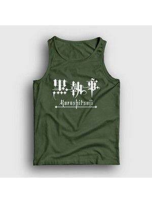 Presmono Unisex Haki Logo Anime Kuroshitsuji Atlet