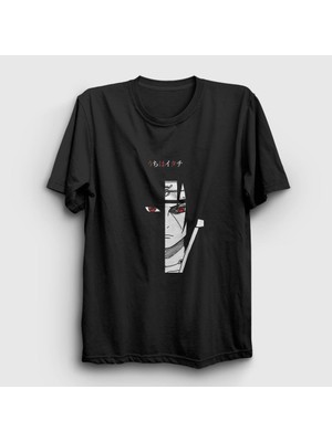 Presmono Unisex Siyah Itachi V2 Anime Naruto T-Shirt