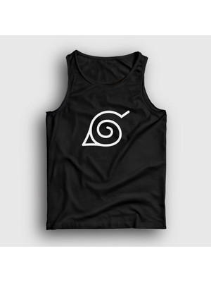 Presmono Unisex Siyah Konoha Anime Naruto Atlet