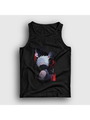 Presmono Unisex Siyah Kakashi V2 Anime Naruto Atlet