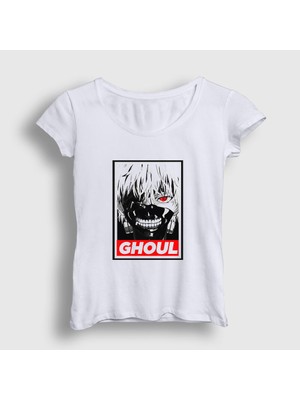 Presmono Kadın Beyaz Ghoul Anime Tokyo Ghoul T-Shirt