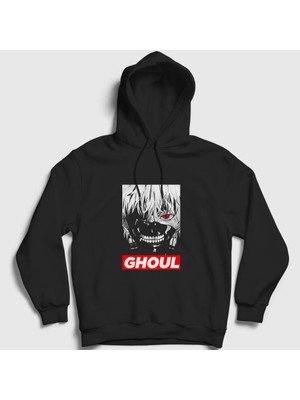 Presmono Unisex Siyah Ghoul Anime Tokyo Ghoul Kapüşonlu Sweatshirt