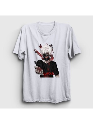 Presmono Unisex Beyaz Hand Anime Tokyo Ghoul T-Shirt