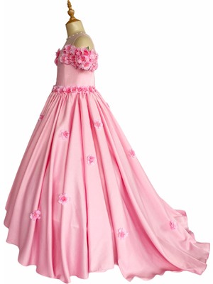 Zühre Balaban Giyim Pink Flora Dress Zb Kids