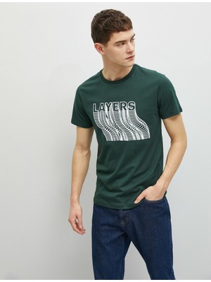 Koton Erkek Yazılı Baskılı T-Shirt Kısa Kollu Pamuklu