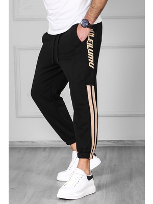 Madmext Siyah Oversize Kısa Paça Erkek Eşofman 4833