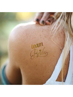 Artikel Team Bride Tattoo Gold - Gelin Takımı Set Geçici Dövme 20 Adet