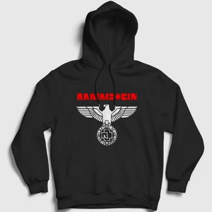 Unisex Siyah Eagle Rammstein Kapüşonlu Sweatshirt