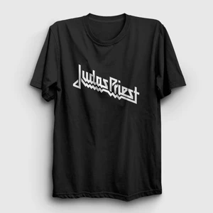 Unisex Siyah Logo Judas Priest T-Shirt