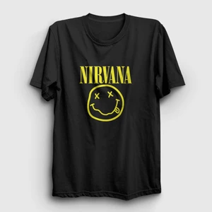 Unisex Siyah Logo Nirvana T-Shirt