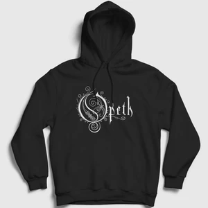 Unisex Siyah Logo Opeth Kapüşonlu Sweatshirt