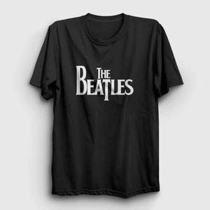 Unisex Siyah Logo The Beatles T-Shirt