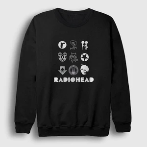 Unisex Siyah Symbols Radiohead Sweatshirt