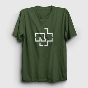 Unisex Haki Logo Rammstein T-Shirt