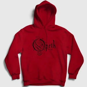 Unisex Kırmızı Logo Opeth Kapüşonlu Sweatshirt