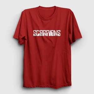 Unisex Kırmızı Scorpions T-Shirt