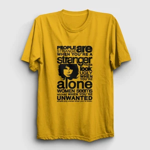 Unisex Sarı Stranger The Doors T-Shirt