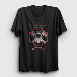 Unisex Siyah Benzin Rammstein T-Shirt