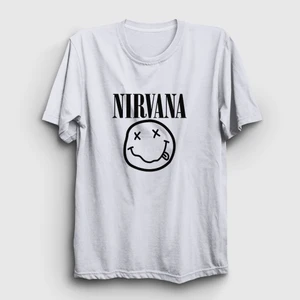 Unisex Beyaz Logo Nirvana T-Shirt