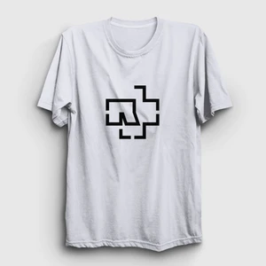 Unisex Beyaz Logo Rammstein T-Shirt