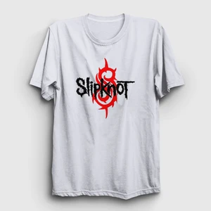 Unisex Beyaz Logo Slipknot T-Shirt